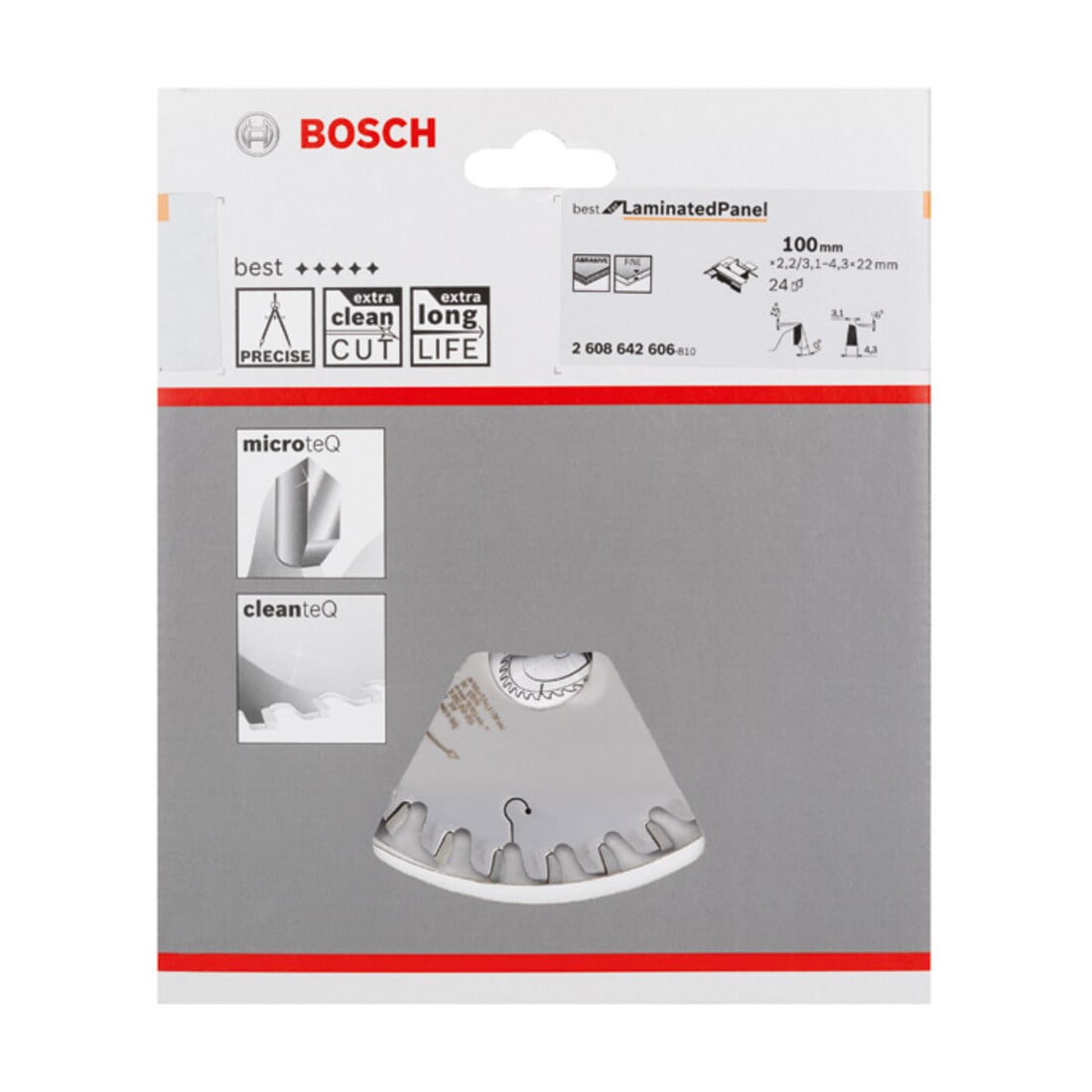 Bosch Kreissägeblatt Kunststoff Für horizontale/vertikale Format- und Tischkreissägen