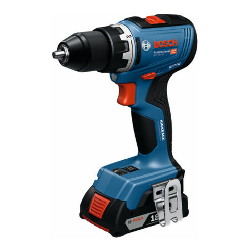 Bosch Werkzeug-Set: GSR 18V-65 + 2 x Akku + 19-tlg. Handwerkzeug-Set in L-BOXX