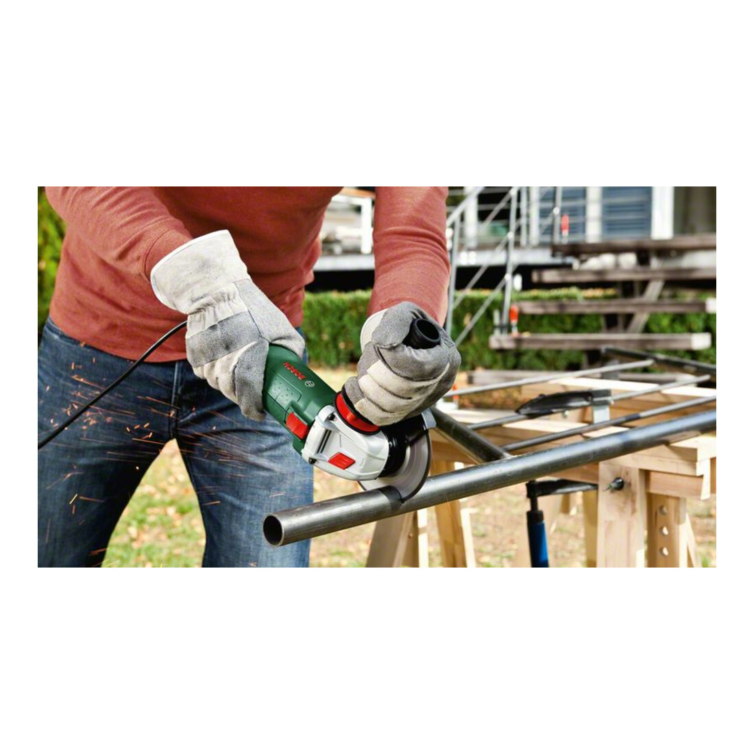 Bosch Winkelschleifer PWS 850-125 mit Diamanttrennscheibe