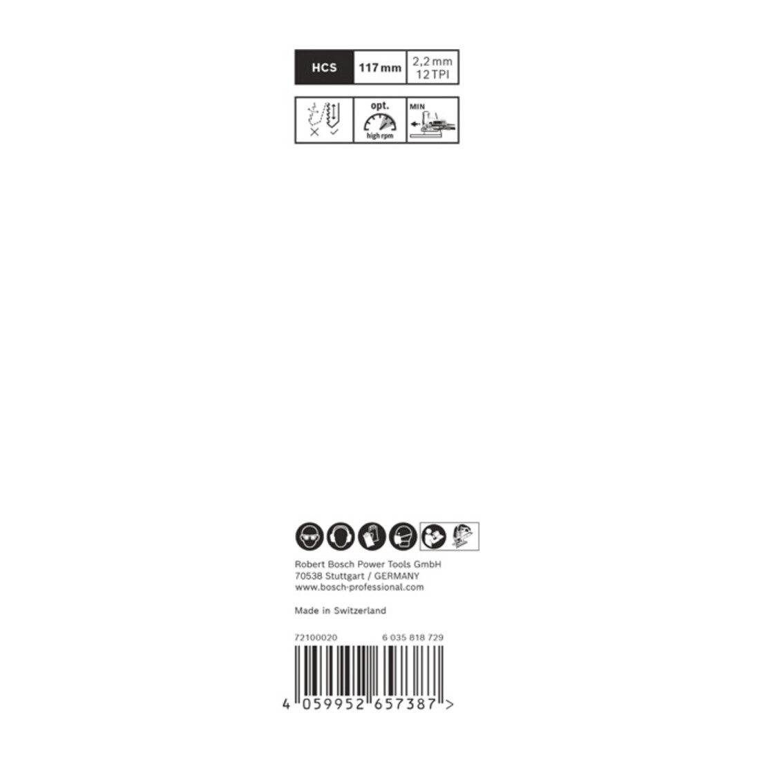 Bosch Wood 2-side clean T EXPERT 308 B, 117 mm, 2 pz. Per seghetti alternativi