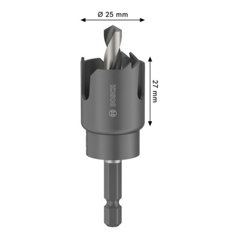 Bosch Wood and Drywall Lochsäge mit Aufsteckhalter, 25 x 27 mm