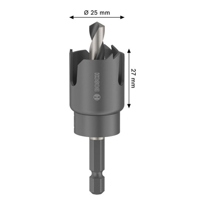 Bosch Wood and Drywall Lochsäge mit Aufsteckhalter, 25 x 27 mm