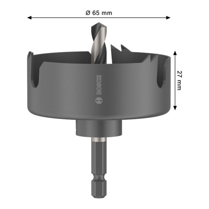 Bosch Wood and Drywall Lochsäge mit Aufsteckhalter, 65 x 27 mm