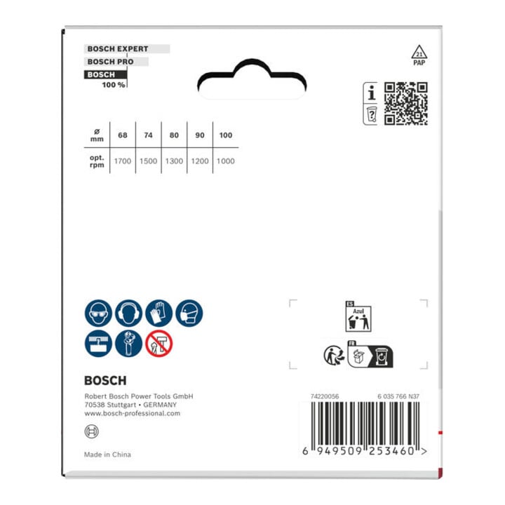 Bosch Wood and Drywall Lochsägen-Set mit Aufsteckhalter, 68; 74; 80; 90; 100 x 31 mm