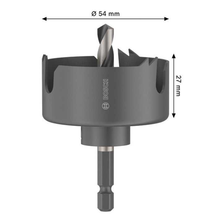 Bosch Wood- en gipsplaatgatzaag met opzethouder, 54 x 27 mm