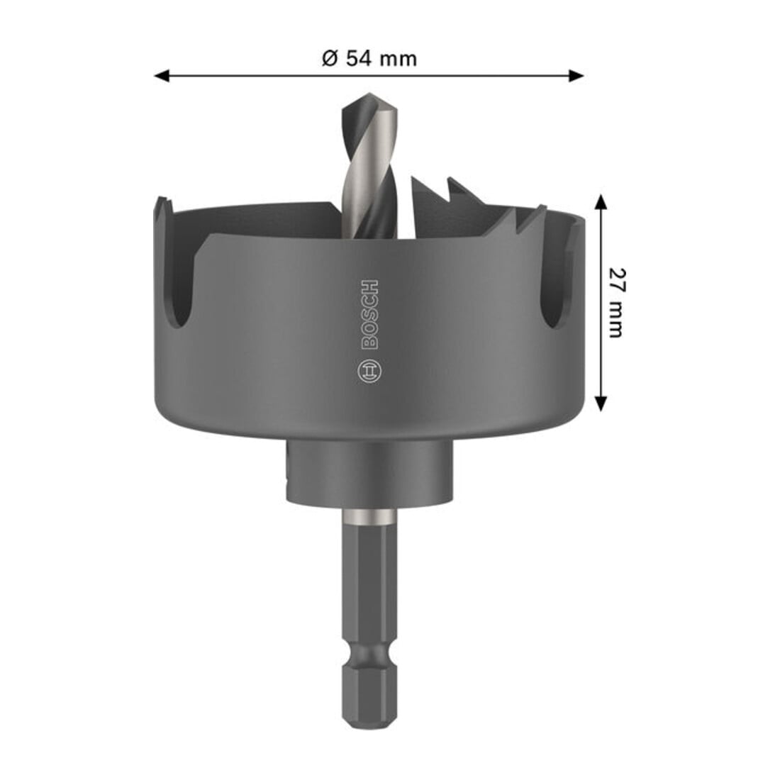 Bosch Wood- en gipsplaatgatzaag met opzethouder, 54 x 27 mm