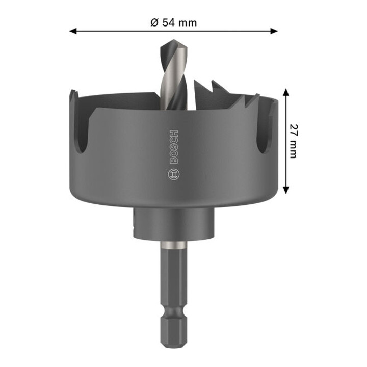 Bosch Wood- en gipsplaatgatzaag met opzethouder, 54 x 27 mm