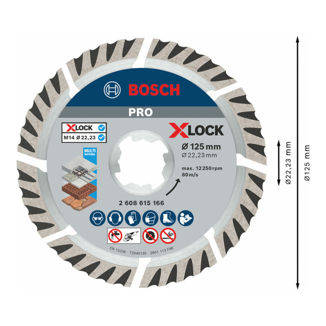 Bosch X-LOCK doorslijpschijf Standard for Universal