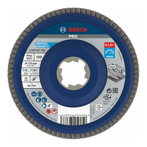 Bosch X-LOCK Fächerscheibe X571 Best for Metal 115 mm