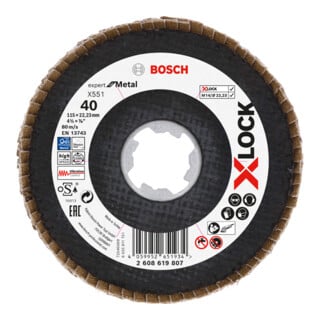Bosch X-LOCK-Fächerschleifscheibe X551, Expert for Metal