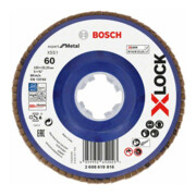 Bosch X-LOCK-Fächerschleifscheibe X551, Expert for Metal, K: 60, 125 mm