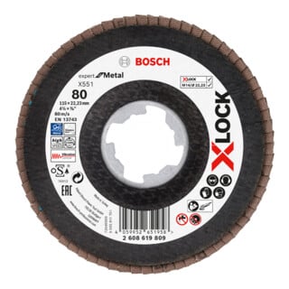 Bosch X-LOCK-Fächerschleifscheibe X551, Expert for Metal