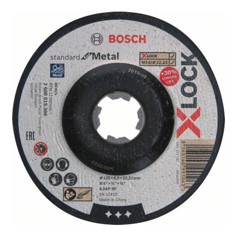 Bosch X-LOCK slijpschijf T27 A 24 P BF 125 x 6,0 mm