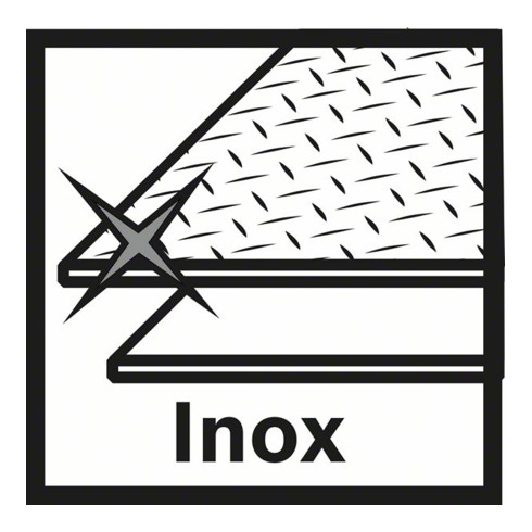 Bosch X-LOCK Standadrd for Inox-Set, T41, 10-teilig, 125 x 1,6 x 22,23 mm