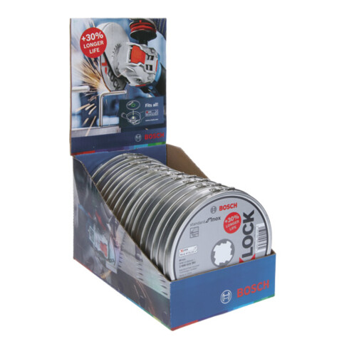Bosch X-LOCK Standard for Inox set, T41, 10-delig, 125 x 1,6 x 22,23 mm