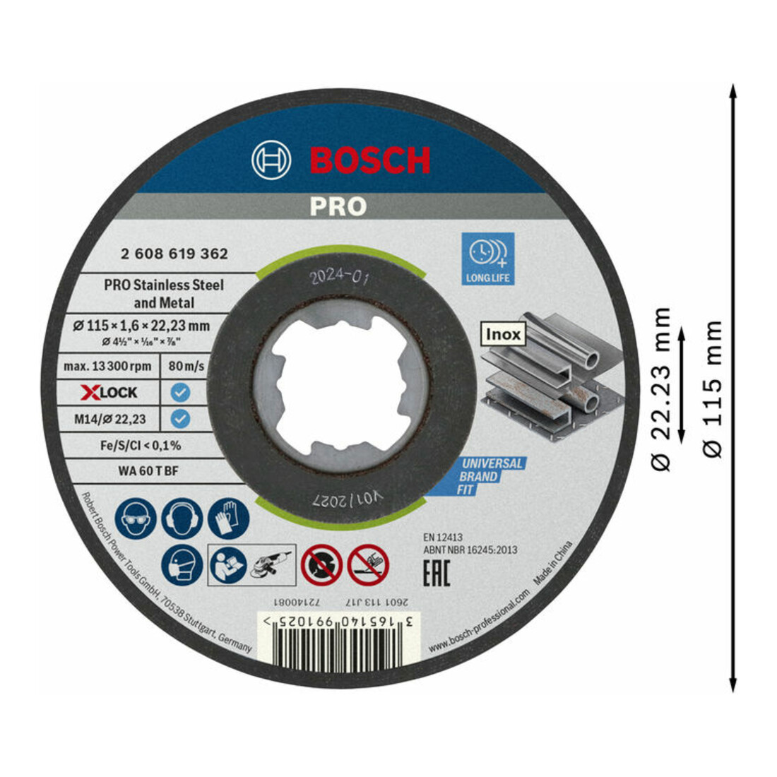 Bosch X-LOCK Standard for Inox