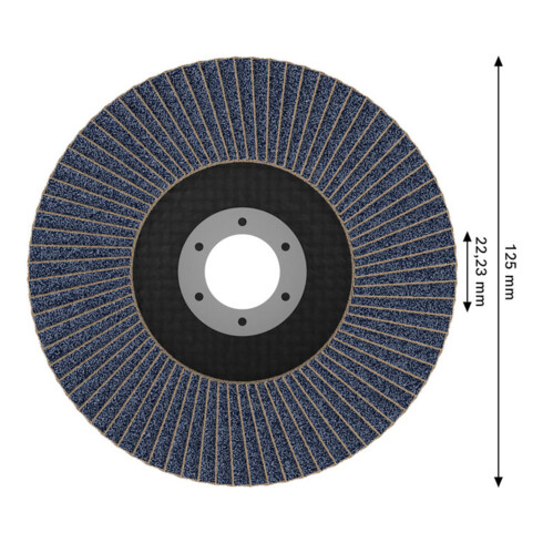 Bosch X451 Disque abrasif à lamelles 125 mm, T27, K80