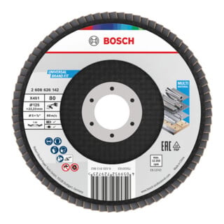 Bosch X451 Disque abrasif à lamelles 125 mm, T29, K80