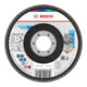 Bosch X451 Fächerschleifscheibe, 115 x 22,23 mm, K60, Z27, 15 Stück
