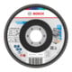Bosch X451 Fächerschleifscheibe, 115 x 22,23 mm, K80, Z27, 15 Stück