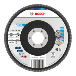 Bosch X451 Fächerschleifscheibe 125mm,T27,K40