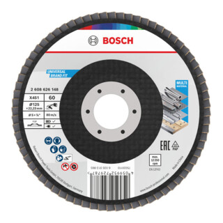 Bosch X451 Fächerschleifscheibe 125mm,T27,K60