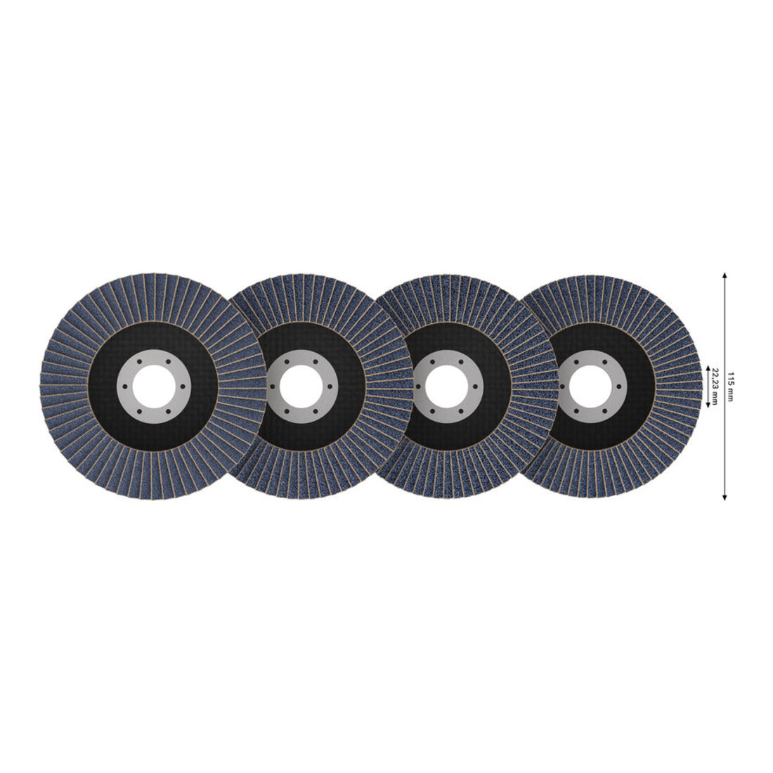 Bosch X451 Fächerschleifscheiben Set, 115 x 22,23 mm, K40/K60/K80/K120, Z29, 15-tlg