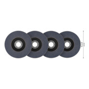 Bosch X451 Fächerschleifscheiben Set, 125mm, T27-4