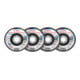 Bosch X451 Set lamellenschijven, 115 x 22,23 mm, K40/K60/K80/K120, Z27, 60-dlg