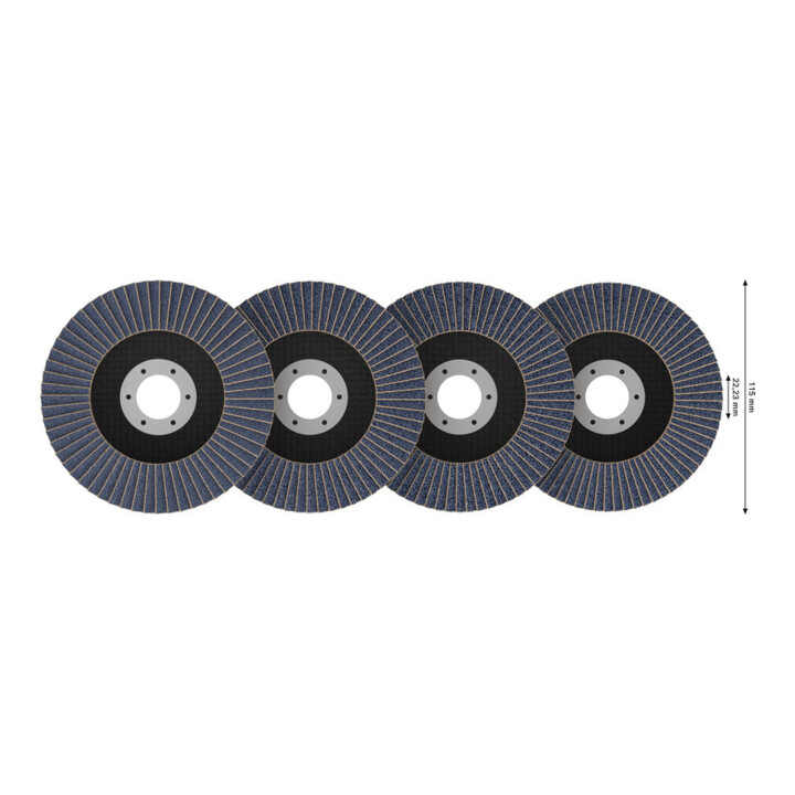 Bosch X451 Set lamellenschijven, 115 x 22,23 mm, K40/K60/K80/K120, Z29, 15-dlg