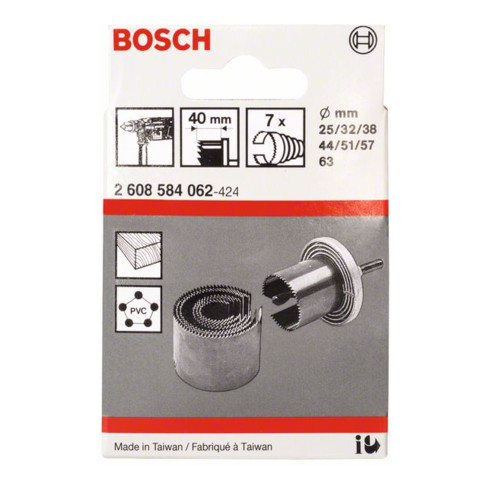 Bosch zaagvelgenset 7 stuks 25 - 63 mm werklengte 40 mm