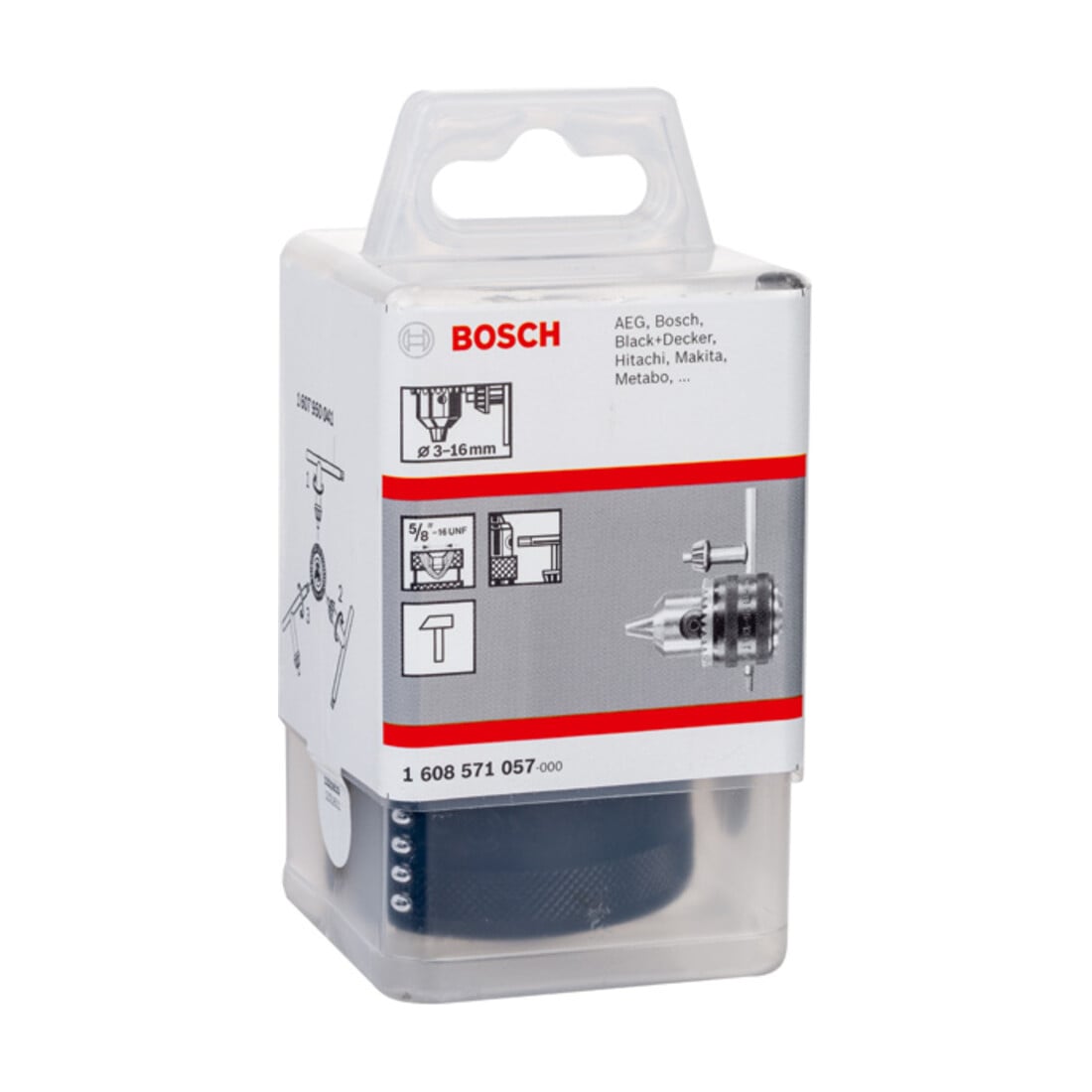 Bosch Zahnkranzbohrfutter bis 16 mm 3 bis 16 mm 5/8" - 16 Spannkraftsicherung