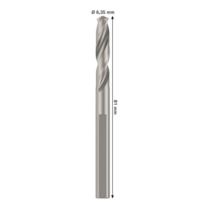 Bosch Zentrierbohrer für Standard-Aufsteckhalter, HSS-G, 6,35 x 44 mm