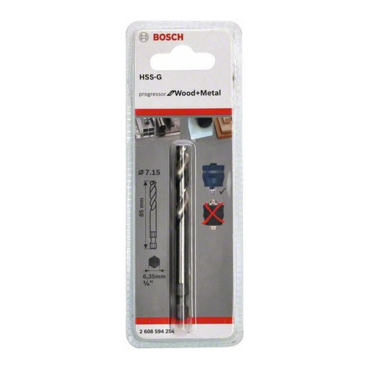 Bosch Zentrierbohrer Plus HSS-G 7,15 x 85 mm