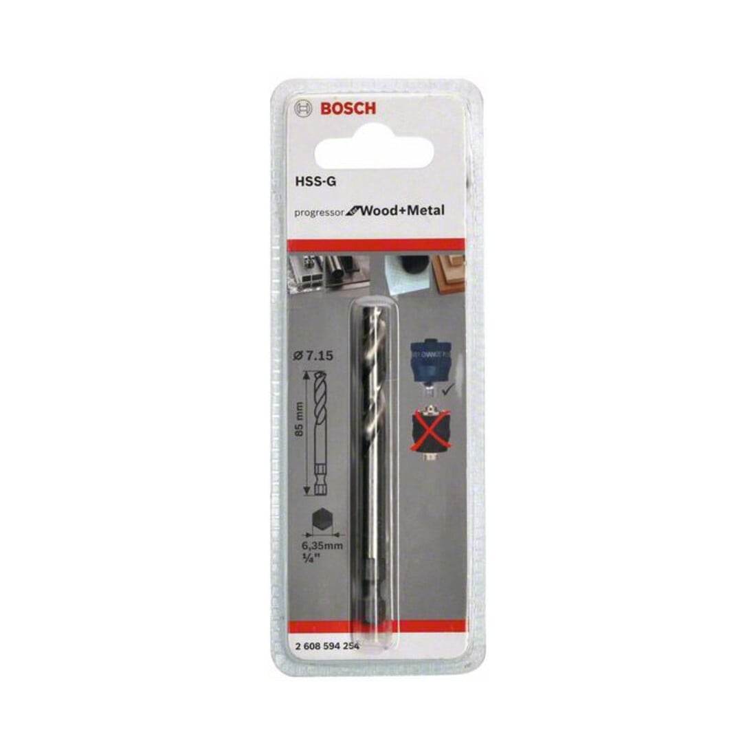 Bosch Zentrierbohrer Plus HSS-G 7.15 mm