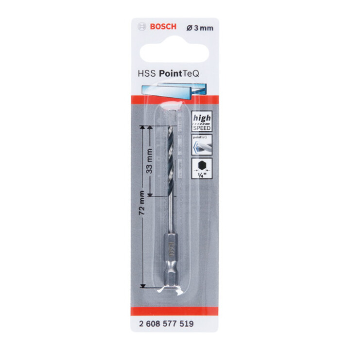 Bosch zeskantboor HSS PointTeQ 3 mm