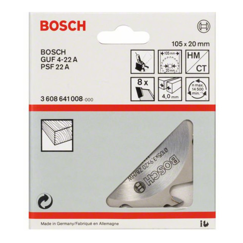 Bosch schijvenfrees voor platte deuvelfrees