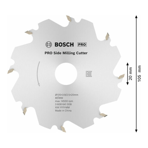 Bosch schijvenfrees voor platte deuvelfrees