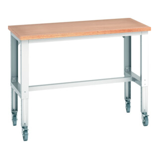 Bott Établi cubio 3 plateau multiplex 1500 × 750 × 840-1140 mm RAL 7035