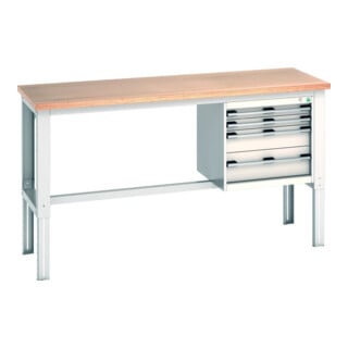 Bott Établi cubio 4 tiroirs Multiplex 2000 x 750 x 740-1140 mm RAL 7035