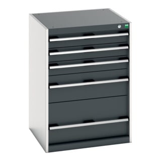 Bott Ladeblok cubio 650 x 650 x 900 mm RAL 7035/7016