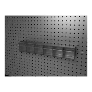 bott Magazine transparent B600xP96xH112 mm avec 6 boîtes pour plaques perforées