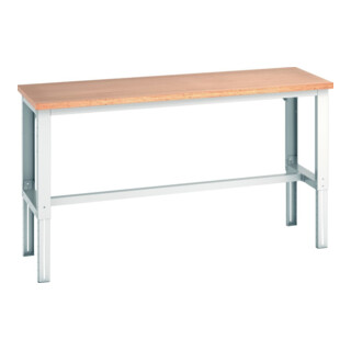 Bott Werkbank cubio 3 dwarsbalken multiplex 2000 x 750 x 740-1140 mm RAL 7035