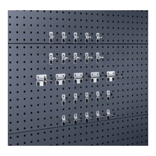 Bott Werkzeughaltersortiment 25-tlg.Sortiment verz. 15 Haken 10 Klemmen