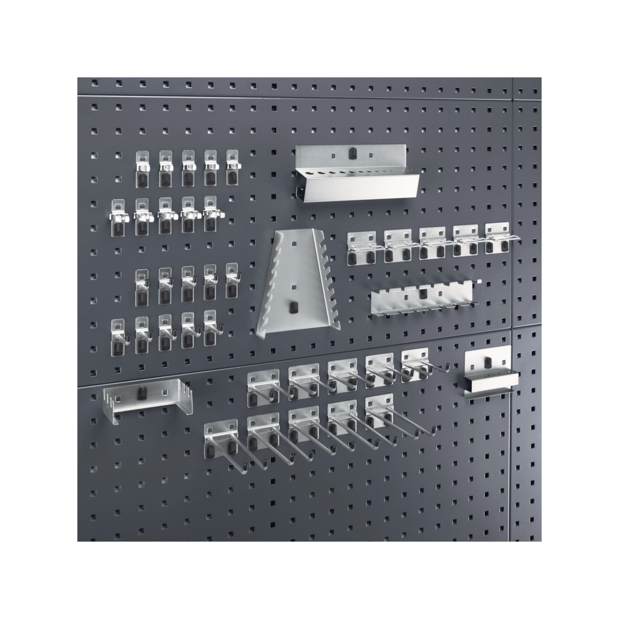 Bott Werkzeughalter-Sortiment 40-teilig; 10 Haken; 10 Doppelhaken; 20 Halter; Lochwand-Zubehör; Werkstatt-Organizer; Werkstatteinrichtung (14031414)