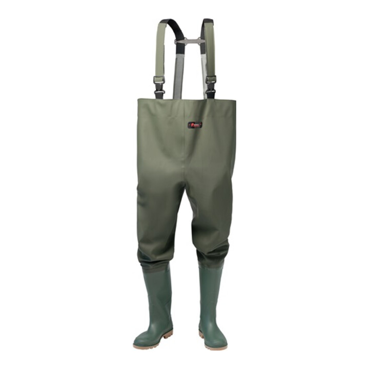 Bottes culotte taille 42 vert olive PVC sur tissu porteur en polyester