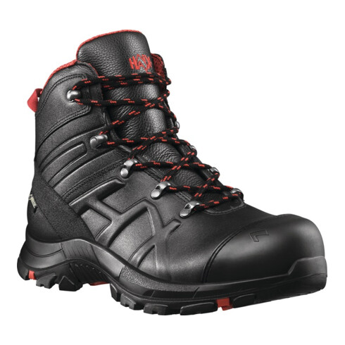 Bottes de sécurité BE Safety 54 Mid taille 7,5 (41,5) noir/rouge Leder S3 HRO HI