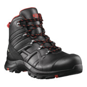 Bottes de sécurité BE Safety 54 Mid taille 7,5 (41,5) noir/rouge Leder S3 HRO HI