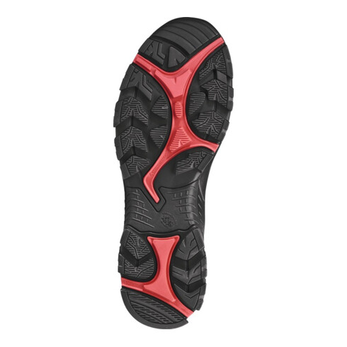 Bottes de sécurité BE Safety 54 Mid taille 7,5 (41,5) noir/rouge Leder S3 HRO HI