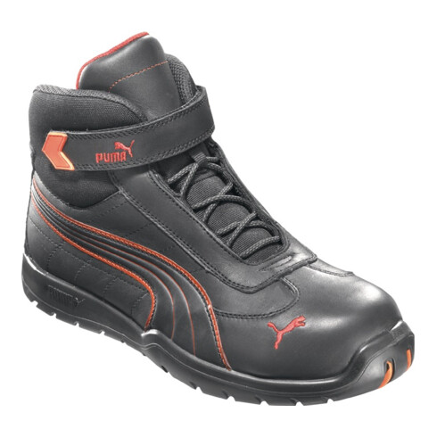Bottes de sécurité Puma Daytona Mid, S3 HRO SRC noir/rouge